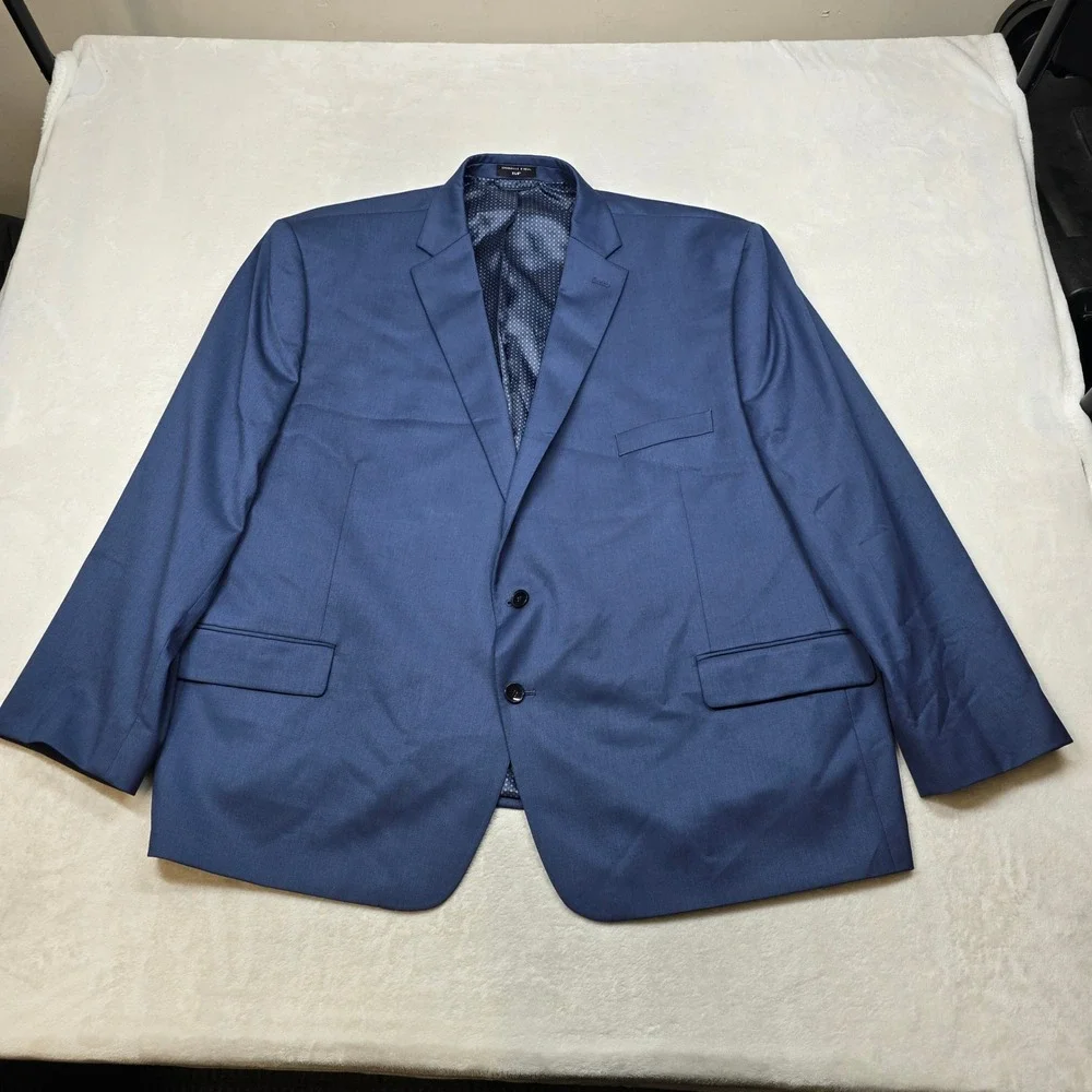 Shaquille O'Neal XLG‎ Blazer Mens 56S 56 Blue Sport Coat Two Button Lined